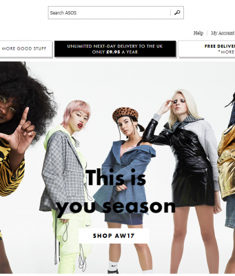 Asos Features Visibly Plus Models on Home Page